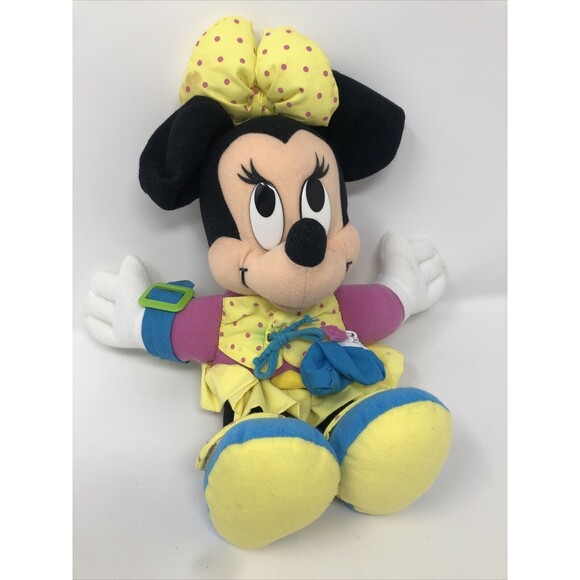 Disney Minnie Mouse Fanny Pack & Watch 13" Plush Doll Sensory Toy Stuffed Animal - Picture 1 of 7